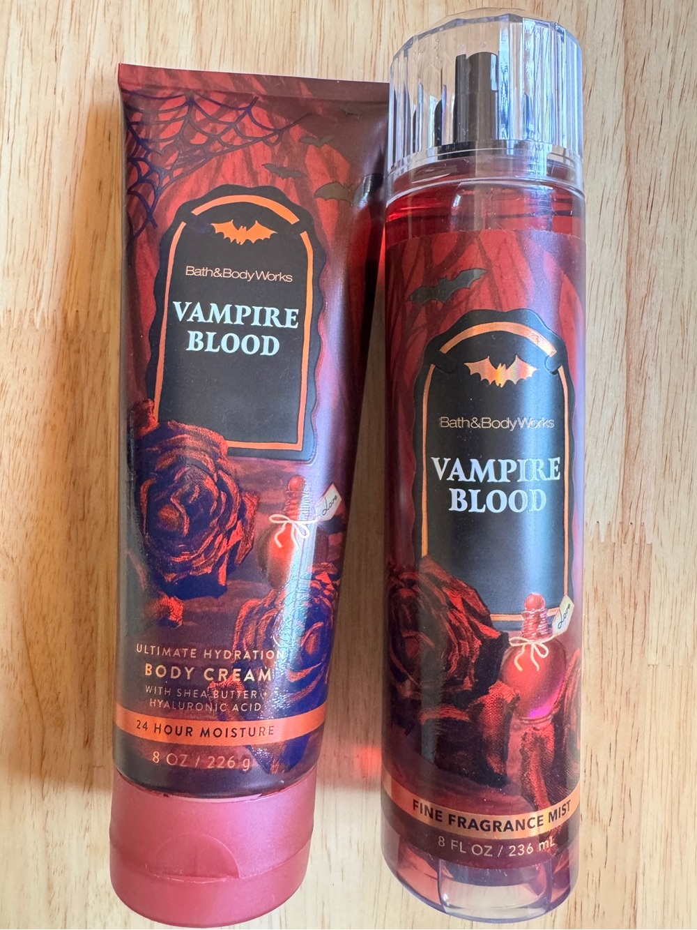 Bath & Body Works Vampire Blood Body Cream & Fragrance Mist — Red